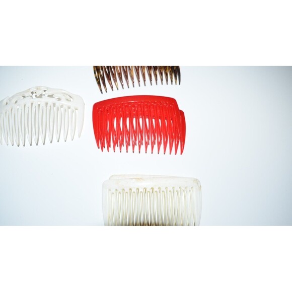 Vtg Lot Goody Side Hair Comb Clips Plastic Rainbow Colorful 80's + extras - Picture 4 of 12